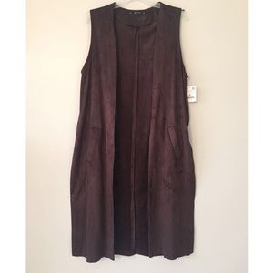 NWT ZARA Suede Vest